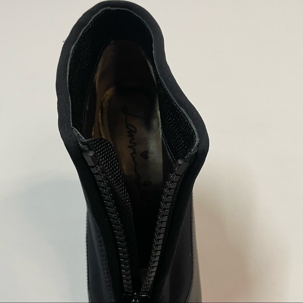 LANVIN front zip black stiletto ankle booties size 37 1/2 (US size 7) - Picture 9 of 12